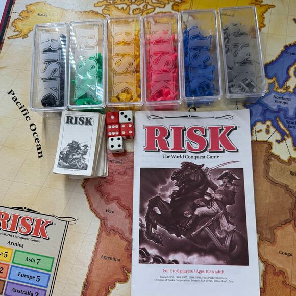 Vintage 1993 RISK Board Game The World Conquest Game Parker Brothers Complete - Picture 4 of 7